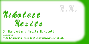 nikolett mesits business card